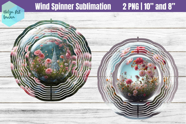 3D Flowers | Wind Spinner Sublimation Sublimation Helga Art 