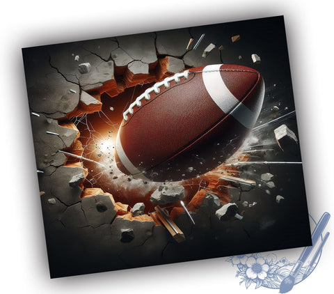 3D Football Tumbler Wrap, American Football Design Tumbler, Sports Tumbler Wrap, 20oz Sublimation Wrap, Digital Download Tumbler, Football Fan Gift, Unique Sports Art, Football Party Sublimation ToriDesigns 