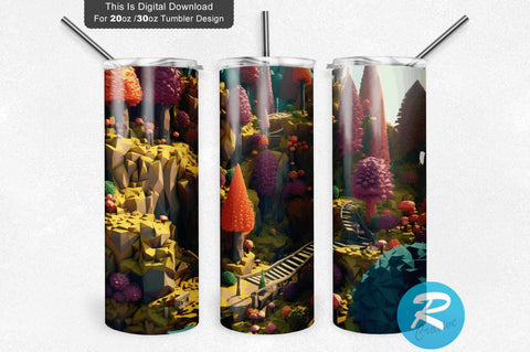 3D Forest 20 Oz Tumbler Sublimation Regulrcrative 