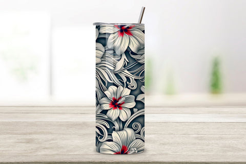 3D Fresh Flower Tumbler Wrap | Seamless Tumbler Wrap Sublimation FloridPrintables 