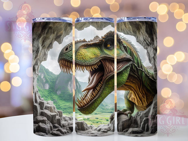 3D Funny Dinosaur Jurassic Tumbler, 3D Effect, Dinosaur Tumbler, 20Oz Tumbler, Sublimation Design, Prehistoric Humor, Jurassic Theme Sublimation SvggirlplusArt 