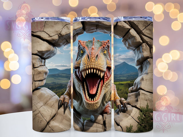 3D Funny Dinosaur Jurassic Tumbler, 3D Effect, Dinosaur Tumbler, 20Oz Tumbler, Sublimation Design, Prehistoric Humor, Jurassic Theme Sublimation SvggirlplusArt 