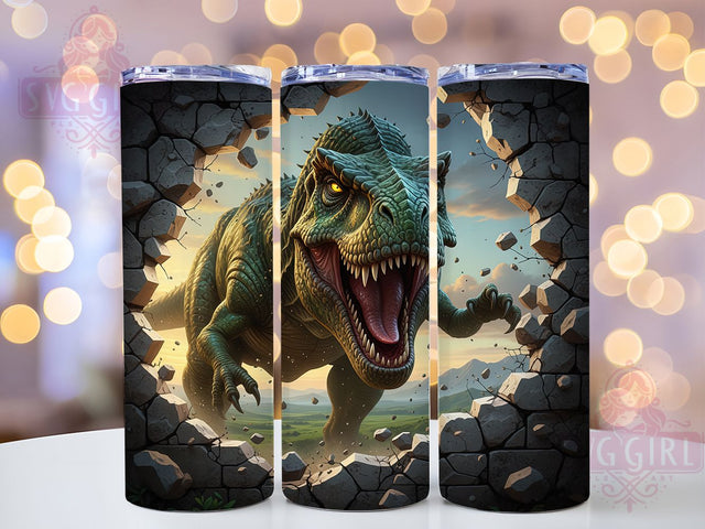 3D Funny Dinosaur Jurassic Tumbler, 3D Effect, Dinosaur Tumbler, 20Oz Tumbler, Sublimation Design, Prehistoric Humor, Jurassic Theme Sublimation SvggirlplusArt 