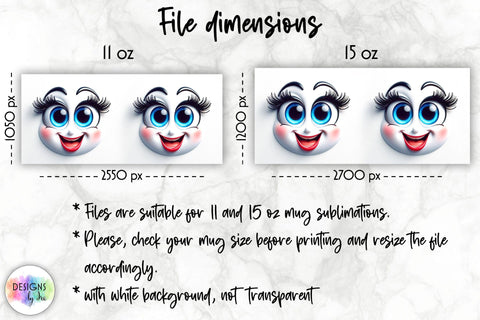 3D Funny Face Mug Wrap, Sarcastic Mug Sublimation Sublimation Designs by Ira 