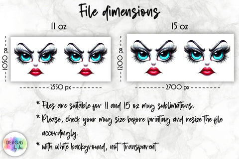 3D Funny Face Mug Wrap, Sarcastic Mug Sublimation Sublimation Designs by Ira 