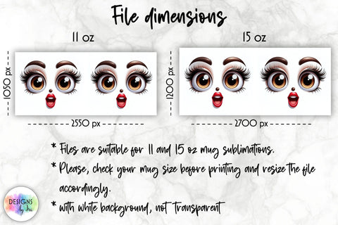 3D Funny Face Mug Wrap, Sarcastic Mug Sublimation Sublimation Designs by Ira 