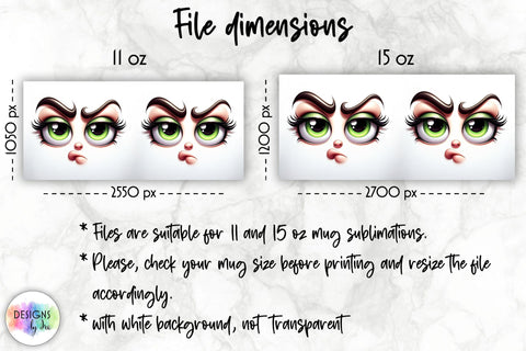 3D Funny Face Mug Wrap, Sarcastic Mug Sublimation Sublimation Designs by Ira 