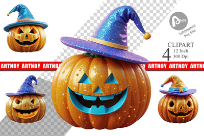 3D Funny Pumpkin Clipart Sublimation artnoy 