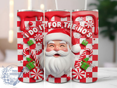 3D Funny Red Santa Christmas Tumbler, Red Puffy Sublimation Design, Funny Christmas Quote Art, 20oz Xmas Tumbler, Whimsical Holiday Mug, Stylish Santa Cup, Bold Christmas Wrap Sublimation ToriDesigns 