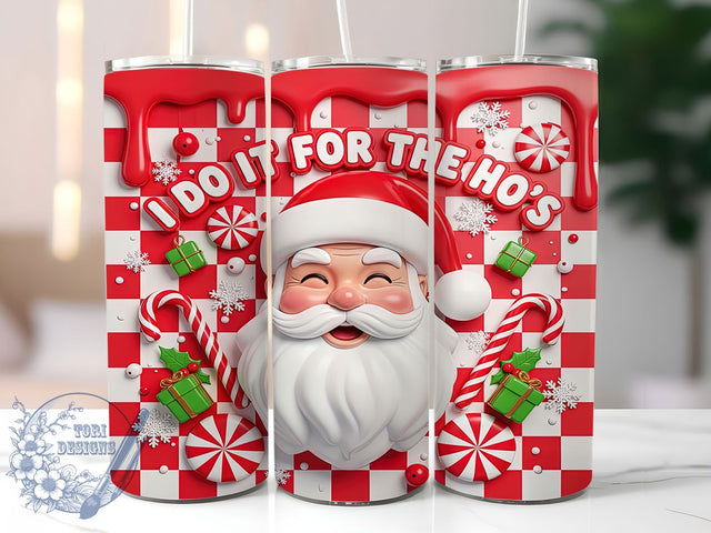 3D Funny Red Santa Christmas Tumbler, Red Puffy Sublimation Design, Funny Christmas Quote Art, 20oz Xmas Tumbler, Whimsical Holiday Mug, Stylish Santa Cup, Bold Christmas Wrap Sublimation ToriDesigns 