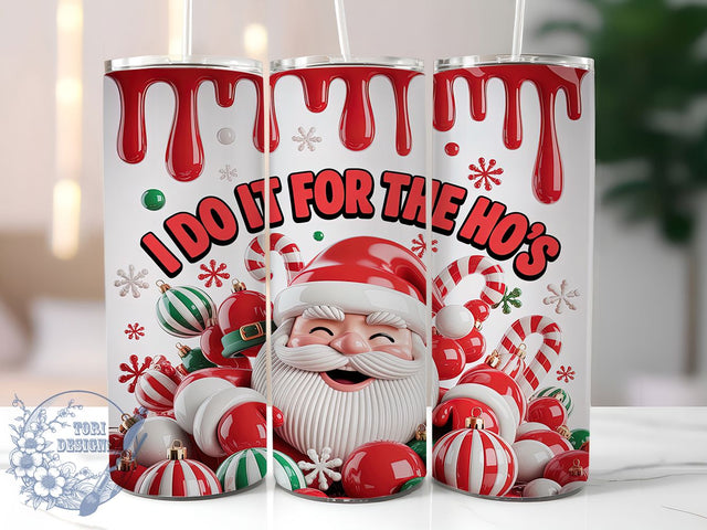 3D Funny Red Santa Christmas Tumbler, Red Puffy Sublimation Design, Funny Christmas Quote Art, 20oz Xmas Tumbler, Whimsical Holiday Mug, Stylish Santa Cup, Bold Christmas Wrap Sublimation ToriDesigns 