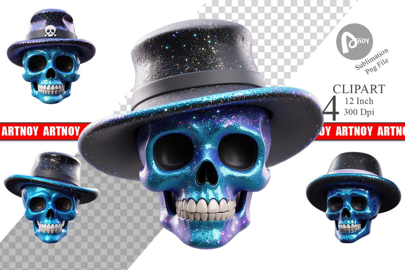 3D Funny Skull Clipart Sublimation artnoy 