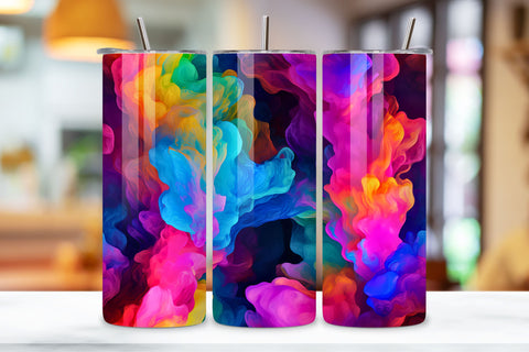 3D Galactic Burst Tumbler Wrap | 20 oz Skinny Tumbler Wrap Sublimation FloridPrintables 