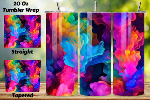 3D Galactic Burst Tumbler Wrap | 20 oz Skinny Tumbler Wrap Sublimation FloridPrintables 