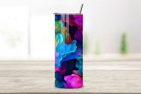 3D Galactic Burst Tumbler Wrap | 20 oz Skinny Tumbler Wrap Sublimation FloridPrintables 