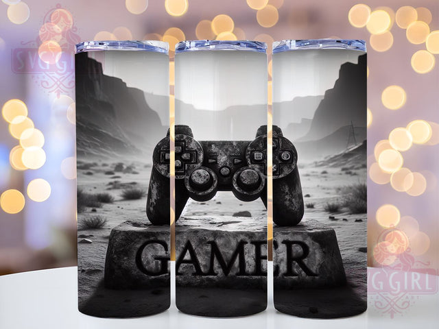 3D Game 20oz Tumbler Wrap Sublimation Design, Straight Tapered Tumbler Wrap, Controller Gamer Tumbler Png, Instant Digital Download Sublimation SvggirlplusArt 