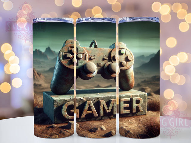 3D Game 20oz Tumbler Wrap Sublimation Design, Straight Tapered Tumbler Wrap, Controller Gamer Tumbler Png, Instant Digital Download Sublimation SvggirlplusArt 