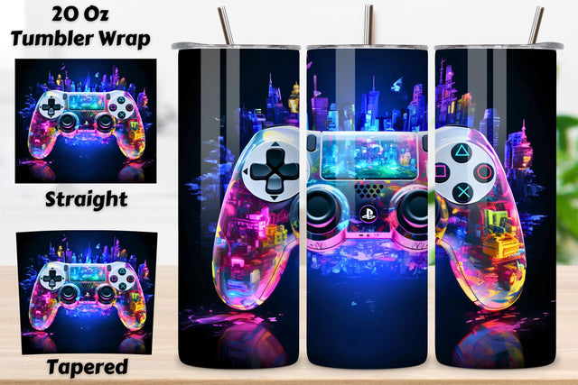 3D Game Controller Tumbler Wrap, 20oz Skinny Tumbler, PNG, Gamer Tumbler sublimation designs download PNG, Game Tumbler Wrap, Inspirational Tumbler Design, Skinny Tumbler Sublimation FloridPrintables 