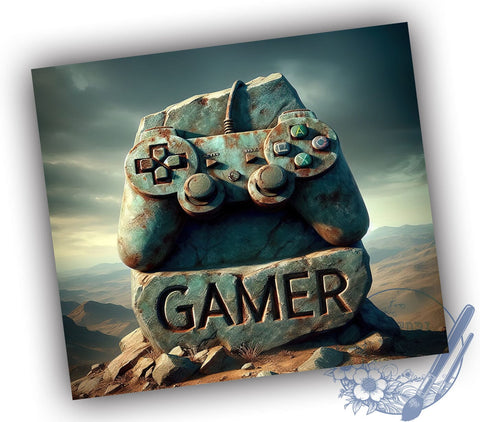 3D Gamer 20oz Skinny Tumbler, Controller Gamer Tumbler Png, Straight & Tapered Tumbler Wrap, Instant Digital Download Sublimation ToriDesigns 