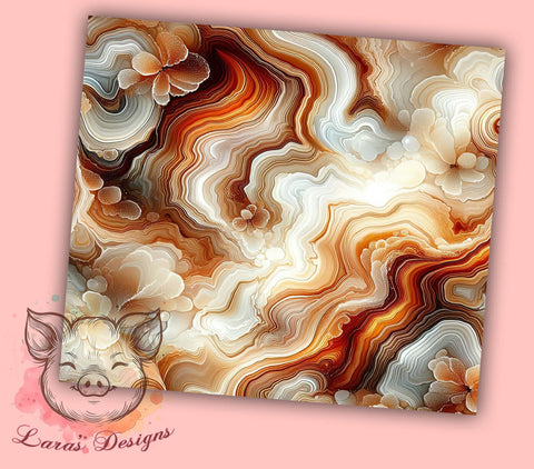 3D Geode Tumbler, White Marble Design, Gold Floral Tumbler, White and Gold Flowers, 20oz Tumbler Wrap, Sublimation Design, Elegant Tumbler, Marble and Geode Art Sublimation Lara' s Designs 