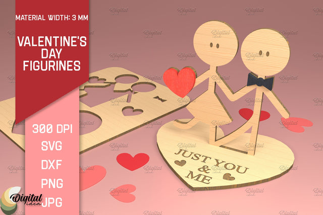 3D Gift Laser Cut. Quote SVG. 3D Valentine's Day Figurines SVG Evgenyia Guschina 