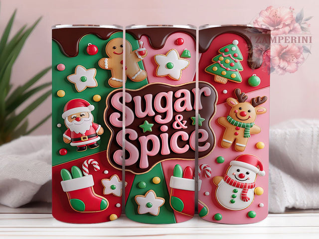 3D Gingerbread Cookie Christmas Tumbler, Sugar & Spice Sublimation Design, Festive Gingerbread Art, 20oz Holiday Tumbler, Whimsical Cookie Mug, Sweet Christmas Cup, Cute Gingerbread Wrap Sublimation Li Zamperini 