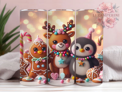 3D Gingerbread Village Tumbler, Christmas Cookie Wrap, Festive Holiday Sublimation Design, Realistic Gingerbread Cup, 20Oz Skinny Tumbler Wrap, Cozy Winter Mug, Cute Christmas Treat Design Sublimation Li Zamperini 