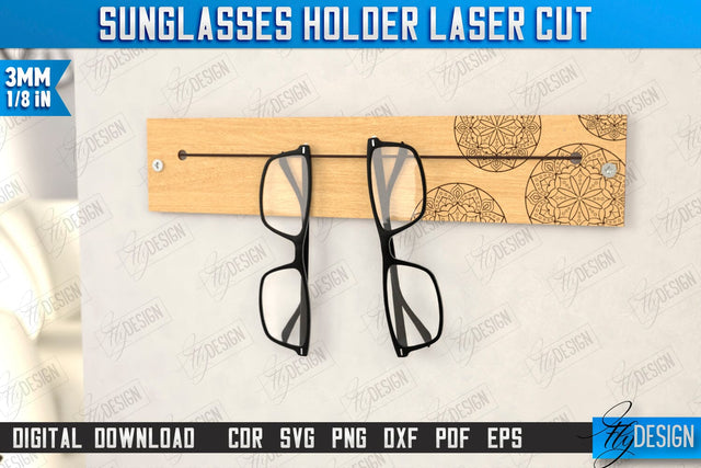 3D Glasses Holder Laser Cut | Eyeglass Stand | Sunglasses Holder | CNC File SVG Fly Design 