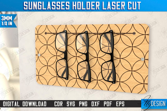 3D Glasses Holder Laser Cut | Eyeglass Stand | Sunglasses Holder | CNC File SVG Fly Design 