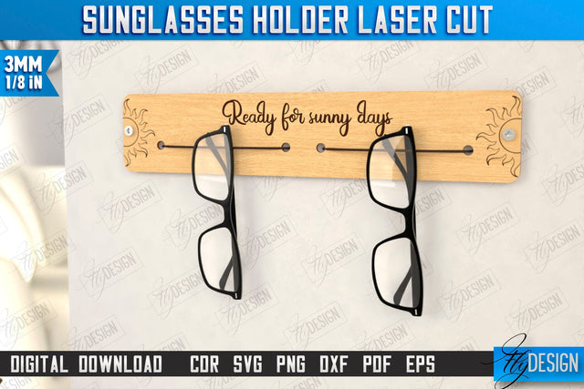 3D Glasses Holder Laser Cut | Eyeglass Stand | Sunglasses Holder | CNC File SVG Fly Design 