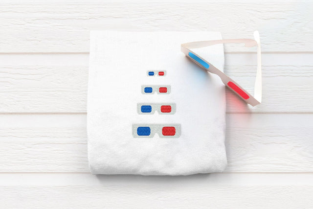 3D Glasses Mini Embroidery Embroidery/Applique DESIGNS Designed by Geeks 