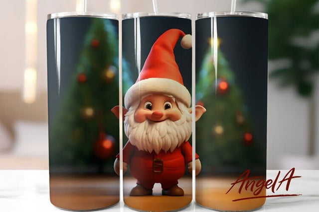 3d Gnome tumbler christmas PNG / Sublimation Gnome tumbler Sublimation Angelina Semenova 