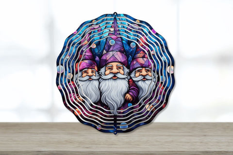 3D Gnomes Christmas Wind Spinner Sublimation Regulrcrative 