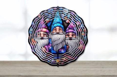 3D Gnomes Christmas Wind Spinner Sublimation Regulrcrative 