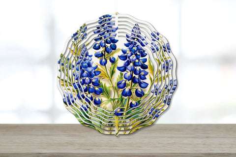 3D Gold Bluebonnet Flowers Wind Spinner Bundle Sublimation Regulrcrative 