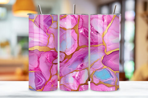 3D Gold Marble Tumbler Wrap | Seamless Tumbler Wrap Sublimation FloridPrintables 