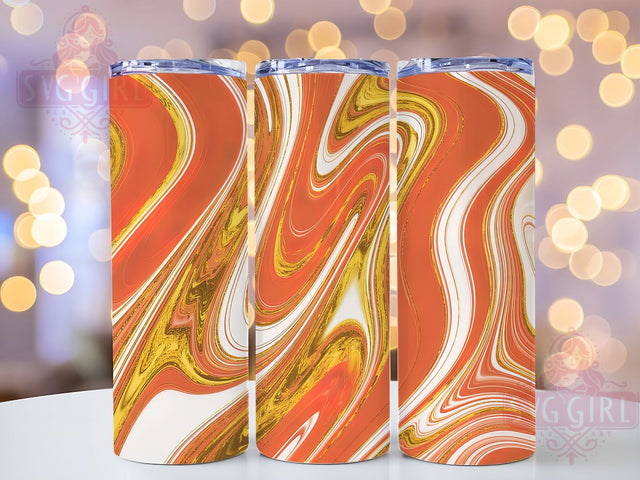 3D Gold Orange Mocha Tumbler, 3D Gold Texture, Mocha Tumbler Design, 20Oz Sublimation Wrap, Gold Metallic Print, 3D Abstract Design, Tumbler Sublimation Sublimation SvggirlplusArt 