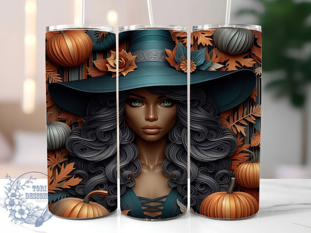 3D Gothic Witch Magic Halloween Tumbler, 3D Witch Cup Wrap, Spooky Witch Sublimation, Gothic Halloween Drinkware, Magic Spell Tumbler Design, Haunted Night Tumbler, Witchy Halloween Cup Sublimation ToriDesigns 