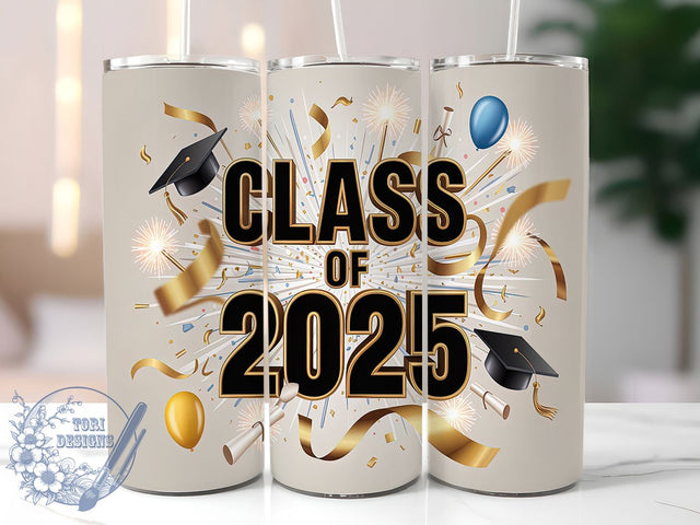 3D Graduation Class of 2025 Senior Tumbler, Class Of 2025 Wrap, 20oz Tumbler PNG, Senior Graduation Design, 3D Tumbler Wrap, Graduation Sublimation PNG, Class Of 2025 Tumbler Design Sublimation ToriDesigns 