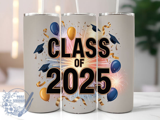 3D Graduation Class of 2025 Senior Tumbler, Class Of 2025 Wrap, 20oz Tumbler PNG, Senior Graduation Design, 3D Tumbler Wrap, Graduation Sublimation PNG, Class Of 2025 Tumbler Design Sublimation ToriDesigns 