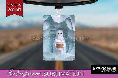 3D Halloween Air Freshener PNG - Spooky Car Freshener Design Sublimation OrangeBrushStudio 