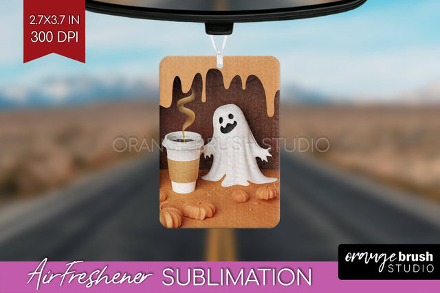 3D Halloween Air Freshener PNG - Spooky Car Freshener Design Sublimation OrangeBrushStudio 
