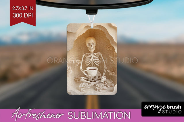 3D Halloween Air Freshener PNG - Spooky Car Freshener Design Sublimation OrangeBrushStudio 