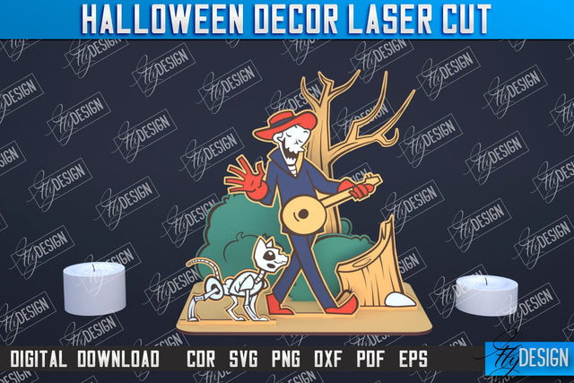 3D Halloween Decor | 3D Halloween Scene | Multilayered Design | CNC File SVG Fly Design 