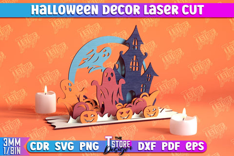3D Halloween Decor Bundle | 3D Halloween Scene | Multilayered Design | CNC Files SVG The T Store Design 