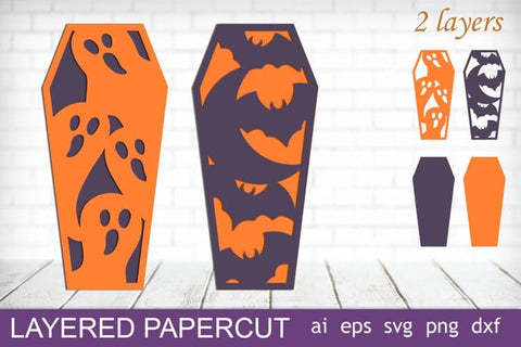 3d Halloween decoration svg, Layered Halloween laser cut SVG AnastasiyaArtDesign 