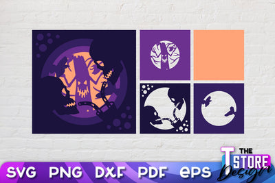 3D Halloween Design | 3D Paper Scene | Halloween Décor | Multilayered Design | SVG File SVG The T Store Design 