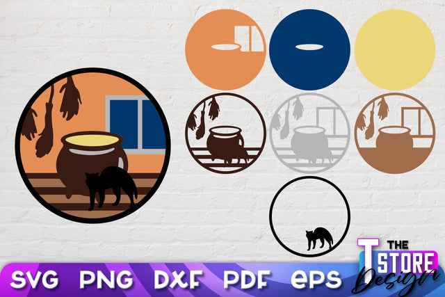 3D Halloween Design | 3D Paper Scene | Halloween Décor | Multilayered Design | SVG File SVG The T Store Design 