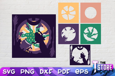 3D Halloween Design Bundle | 3D Paper Scene | Halloween Décor | Multilayered Design | SVG Files SVG The T Store Design 