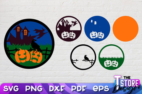 3D Halloween Design Bundle | 3D Paper Scene | Halloween Décor | Multilayered Design | SVG Files SVG The T Store Design 